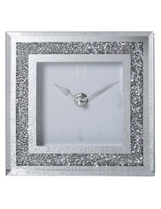 RELOJ DE SOBREMESA ESPEJO C/BRILLANTES 14CM