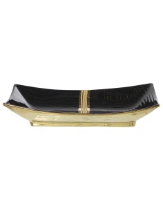 CENTRO CERAMICA NEGRO/ORO 40x20x8CM 2