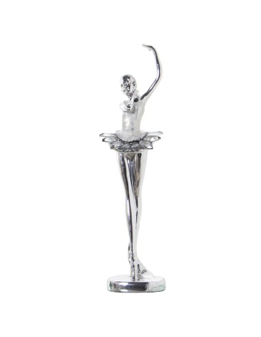 Figura Resina Bailarina Plateada 8x7x30cm