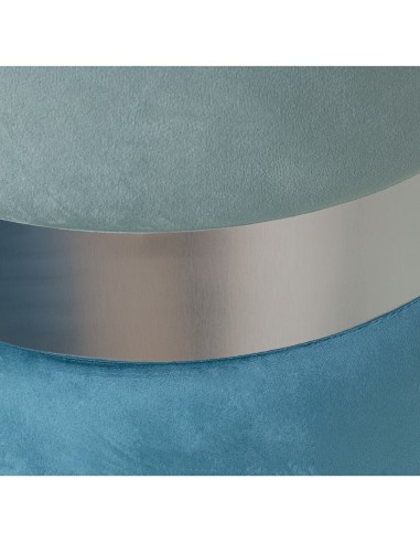 PUFF ALMACENAJE TERCIOPELO VERDE AGUA 37x43CM