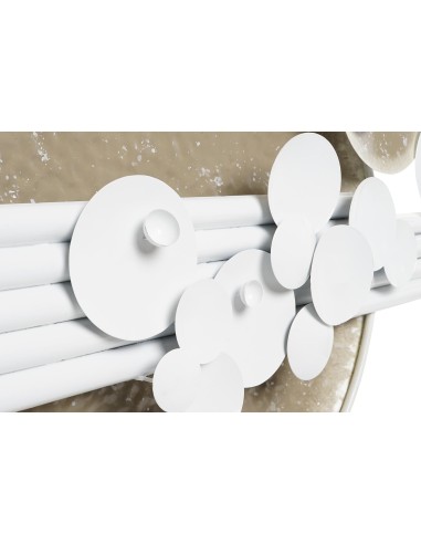 DECORACION PARED METAL ABSTRACTO BLANCO