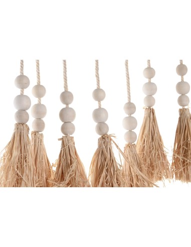 DECORACION COLGANTE FIBRA MAIZ 31X2X52 NATURAL