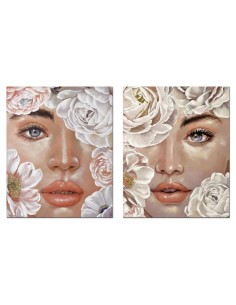 CUADRO LIENZO MDF 80X3X100 CHICA FLORES