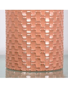 JARRON METALICO ROSA Y DORADO 18*46CM 2