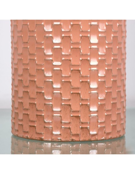 JARRON METALICO ROSA Y DORADO 18*46CM