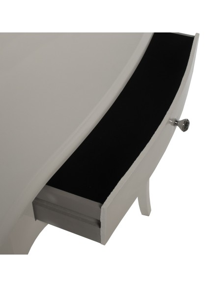 CONSOLA ENTRADA MADERA ABETO Y DM BLANCA 80x30x80cm