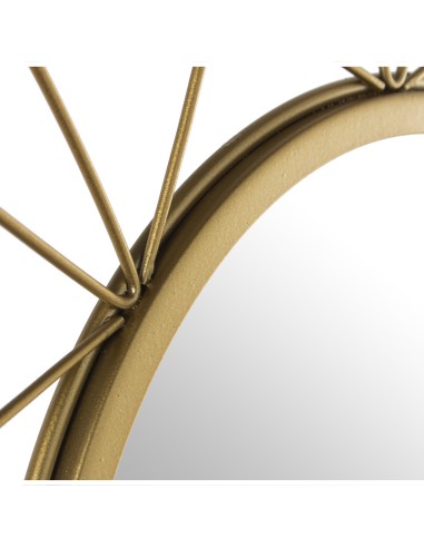 ESPEJO METAL ORO 50CM