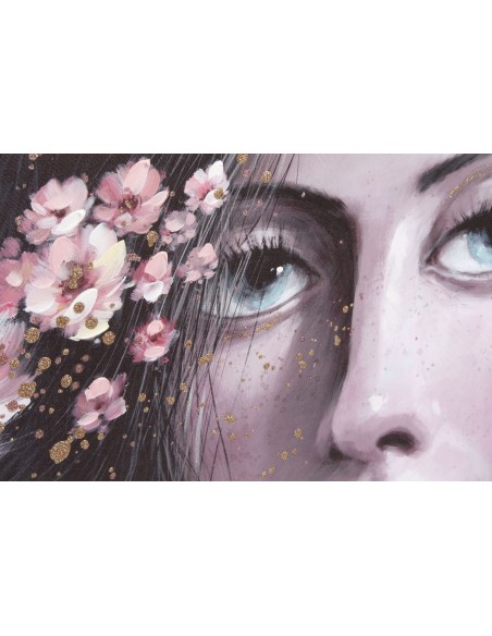 CUADRO MUJER FLORES