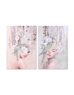 Cuadro Mujer con Guacamayo