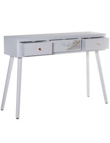 Mesa Entrada Madera Blanca