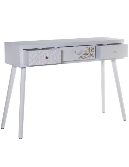 Mesa Entrada Madera Blanca