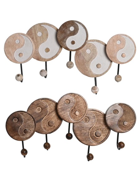 Perchero pared mango ying yang