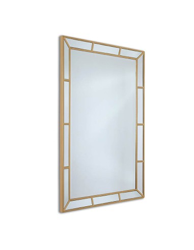 Espejo marco dorado rectángulos-Deseos-Decoración-Córdoba