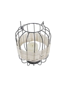 Farol Metal con Mimbre 2