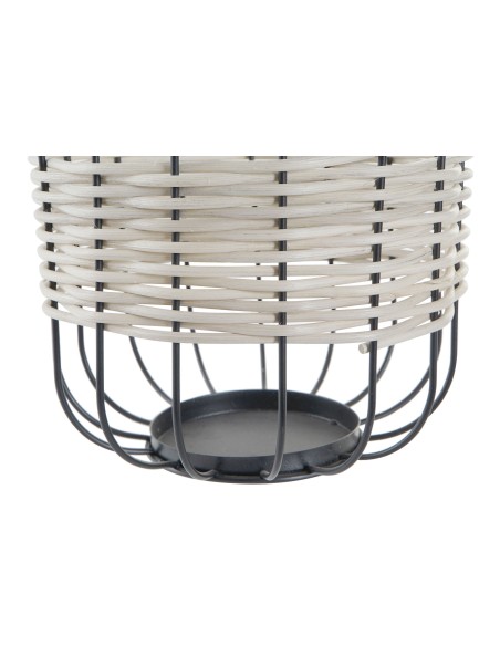 Farol Metal con Mimbre