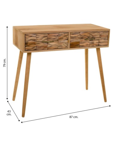 Consola Entrada madera 2 cajones