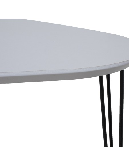 Juego de 2 mesas blancas