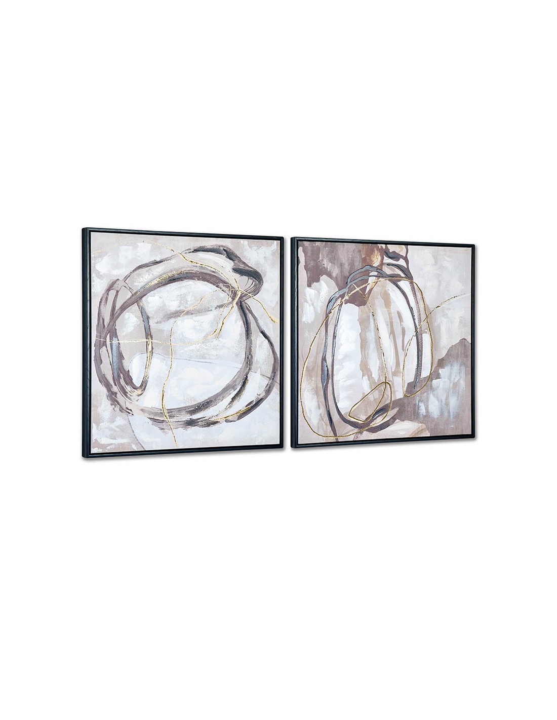 Set de cuadros abstractos blanco y negro Forme 364LUL1250