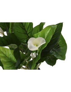 Planta Artificial verde con 2 Lirios de Agua Blanco 2