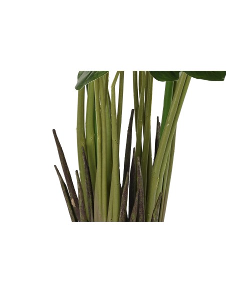 Planta Artificial verde con 2 Lirios de Agua Blanco