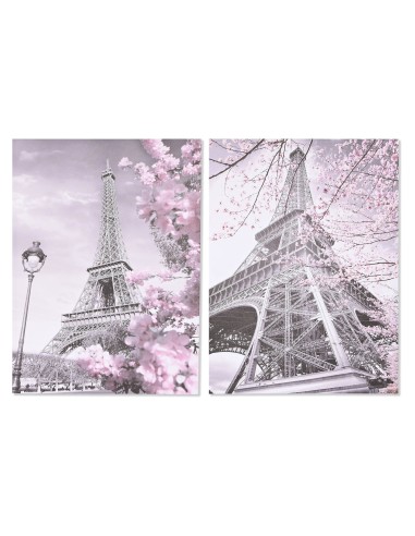 Cuadro Paris Torre Eiffel plata y rosa