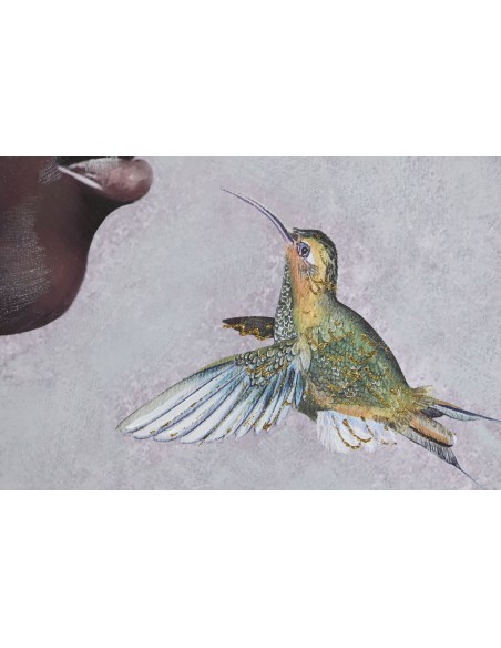 Cuadro Africanas y Flores en Lienzo