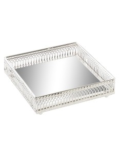 Bandeja metal espejo 15*15cm