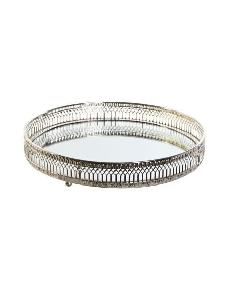Bandeja metal plata de espejo
