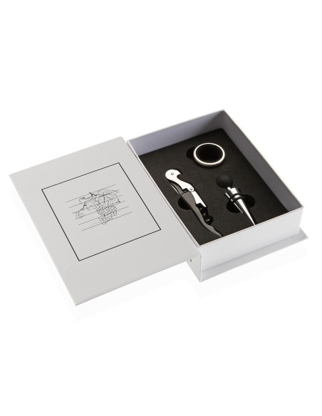 Caja forma libro con accesorios de vino Caja forma libro con accesorios de vino
