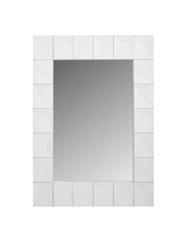 Espejo de madera blanco lacado