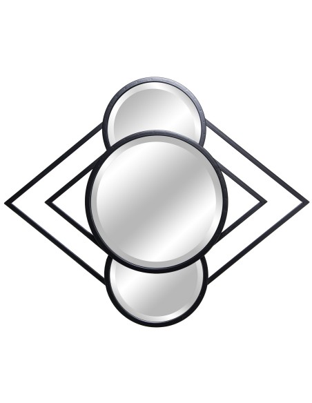 Espejo de metal en negro 80*65cm