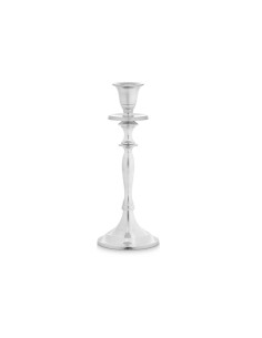 Candelabro aluminio plateado 24cm