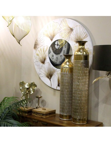 Jarrón metal en dorado 89 cm