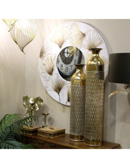 Jarrón metal en dorado 89 cm