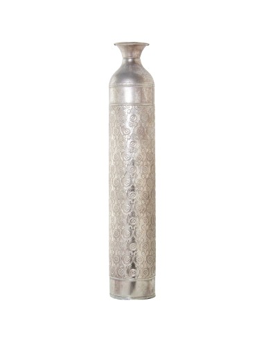 Jarrón metal plateado 89 cm