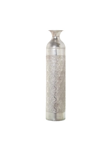 Jarrón metal plateado 76 cm