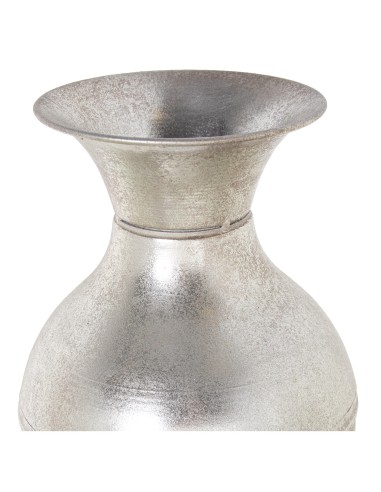 Jarrón metal plateado 76 cm