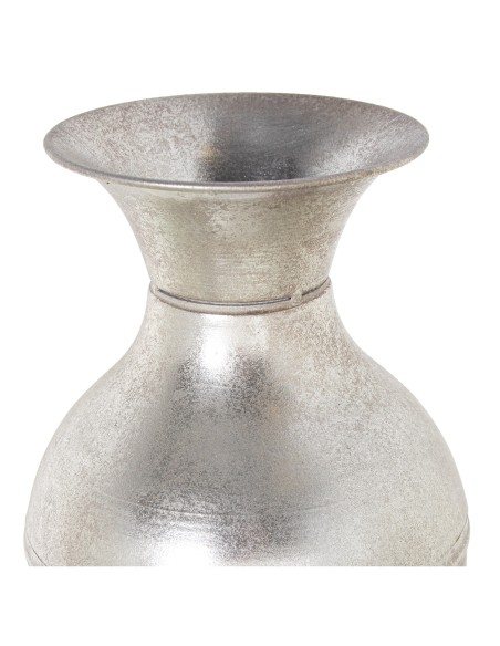 Jarrón metal plateado 76 cm