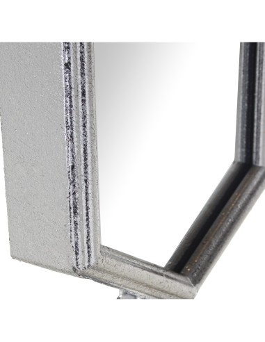 Espejo metálico plateado 117cm