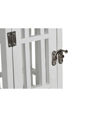 Farol de Madera blanco y Cromado