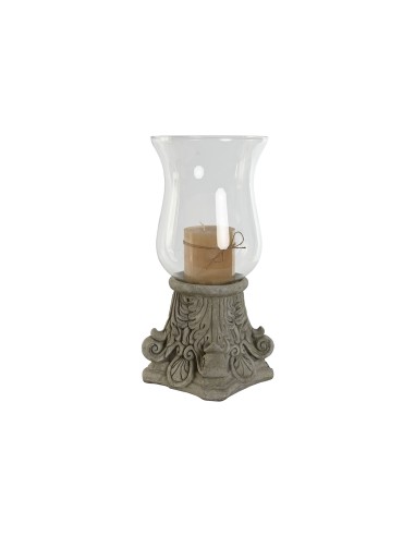 Porta vela Cemento y Cristal 58cm