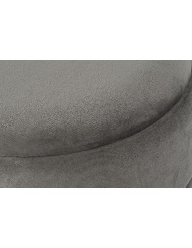 Reposapiés gris terciopelo y metal oro