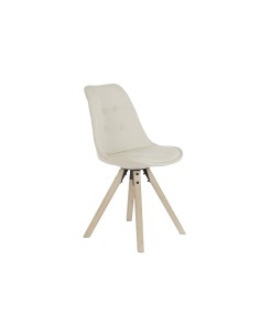 Silla tela Beige y madera de Roble