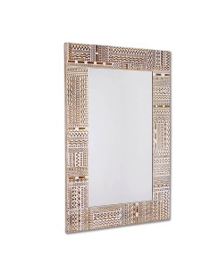 Espejo marco dorado rectángulos-Deseos-Decoración-Córdoba