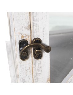 Juego de 2 faroles en madera y metal 2