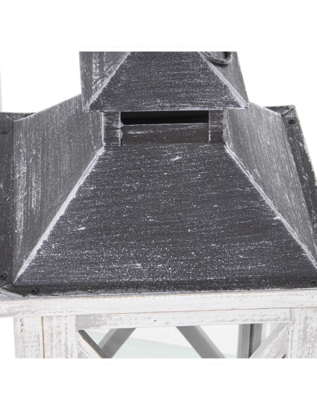 Juego de 2 faroles en madera y metal