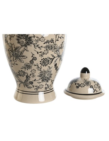 Tibor de cerámica de gres en blanco