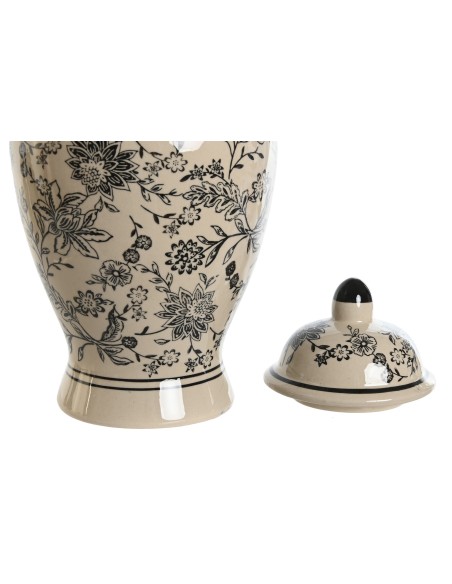 Tibor de cerámica de gres en blanco