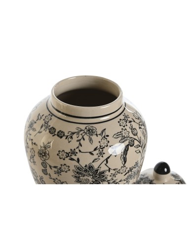 Tibor de cerámica de gres en blanco