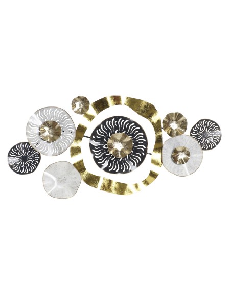 Decoración de pared en metal diseño círculos.